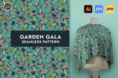 EE - Garden Gala Seamless Vector Pattern PUGZVXM