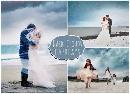 CreativeMarket - 80 Rain Clouds Photoshop Overlays