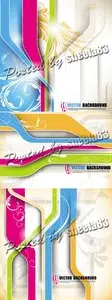 Abstract Color Lines Backgrounds Vector