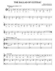 The Ballad Of Guiteau - Assassins Musical, Stephen Sondheim (Piano Vocal)