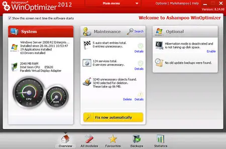 Ashampoo WinOptimizer 2012 8.1.4.10786 + Portable