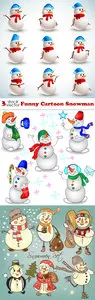 Vectors - Funny Cartoon Snowman