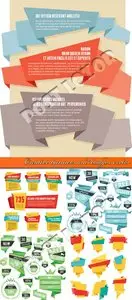 Creative banners and badges vector