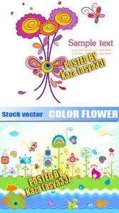 Color flower card