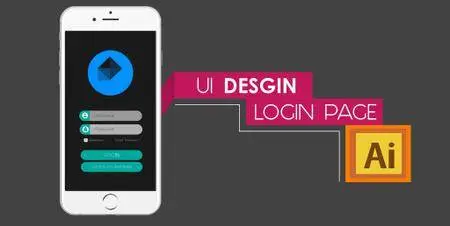 UI Design | Login Page Prototype in Adobe illustrator