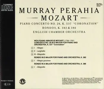 Murray Perahia - Mozart: Piano Concerto No. 26, Rondos for Piano & Orchestra (1984)