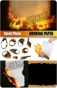 Burning paper - UHQ Stock Photo
