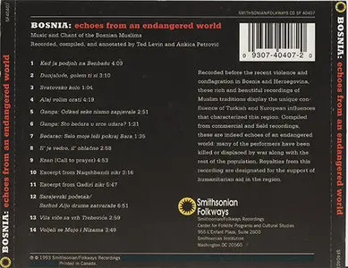 VA - Bosnia - Echoes from an Endangered World [Smithsonian Folkways SF40407] {US 1993}