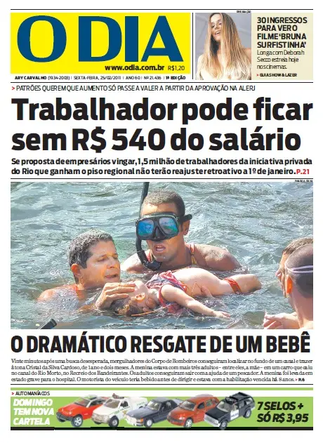 Jornal O Dia em PDF, Sexta, 25 de Fevereiro de 2011