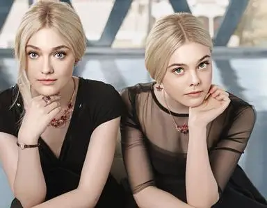 Dakota & Elle Fanning by Steven Hong for J.Estina Fall/Winter 2013