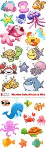 Vectors - Marine Inhabitants Mix