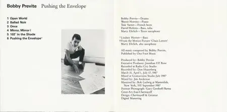 Bobby Previte - Pushing the Envelope (1987) {Gramavision 18-8711-2}