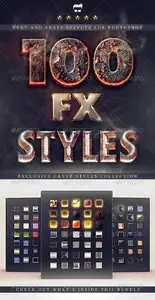 GraphicRiver 100 Layer Styles Bundle - Text Effects Set