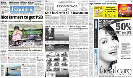 Philippine Daily Inquirer – April 02, 2008