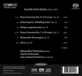 Alexandre Kantorow, Jean-Jacques Kantorow, Tapiola Sinfonietta - Saint-Saëns: Piano Concertos 1 & 2 (2022)