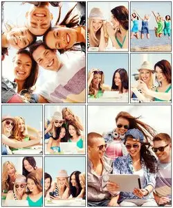 Happy Teenagers Foto Stock