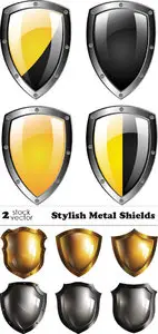 Vectors - Stylish Metal Shields