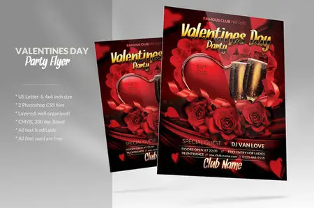 CreativeMarket - Valentine's Day Party Flyer