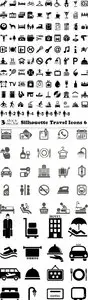 Vectors - Silhouette Travel Icons 6