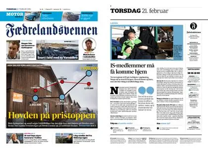 Fædrelandsvennen – 21. februar 2019