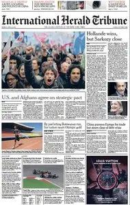 International Herald Tribune from Monday, 23. April 2012