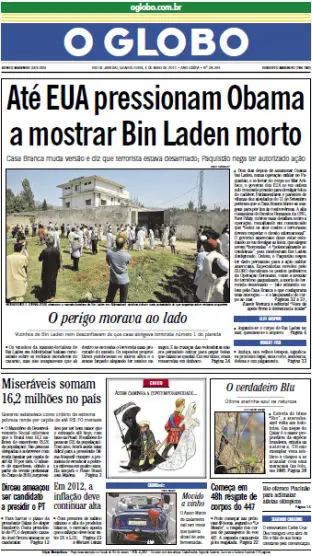 Jornal O Globo - 4 de maio de 2011