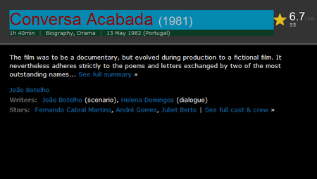 Conversa Acabada / The Other One (1981)