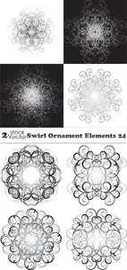 Vectors - Swirl Ornament Elements 24