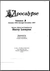 Harry Lorayne's Apocalypse Volumes 9