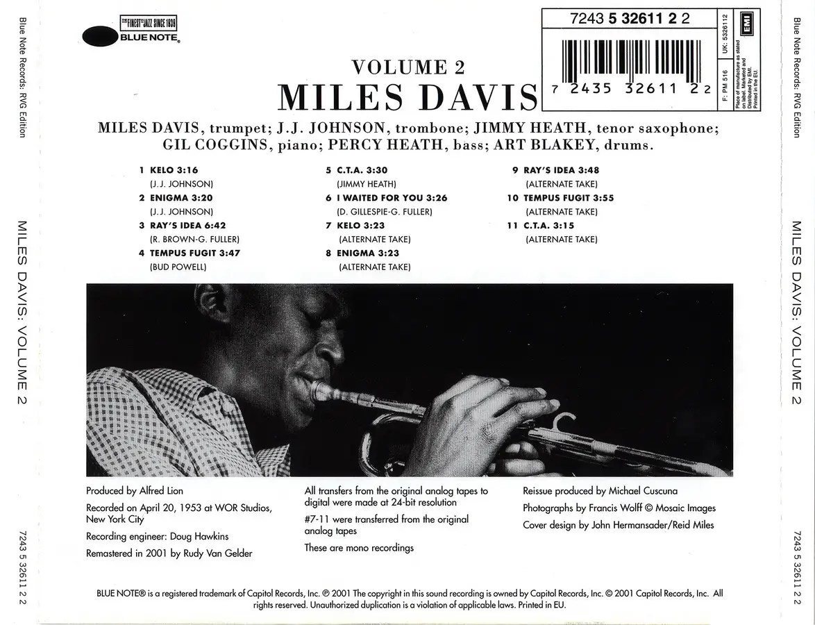 Miles Davis - Volume 2 (1953) {2001 Rudy Van Gelder Remaster} / AvaxHome