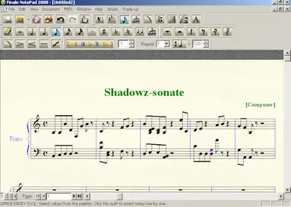 Finale Notepad 2008 - music notation