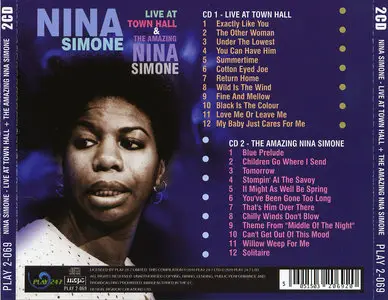 Nina Simone - Live At Town Hall & The Amazing Nina Simone (2010) 2CDs