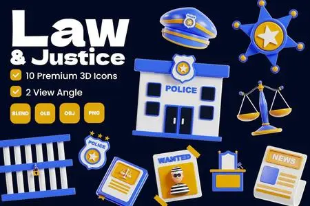 Law & Justice 3D Icon