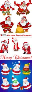 Vectors - Cartoon Santa Clauses 4