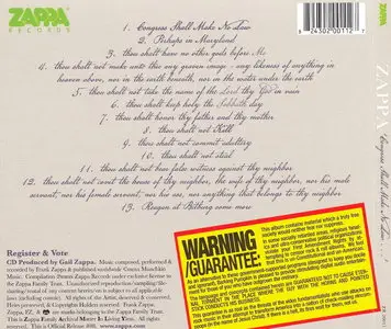Frank Zappa - Congress Shall Make No Law (2010) {Zappa Records ZR 20011}
