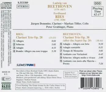 Jürgen Demmle, Markus Tillier, Peter Grabinger - Beethoven, Ries: Clarinet Trios (1998)