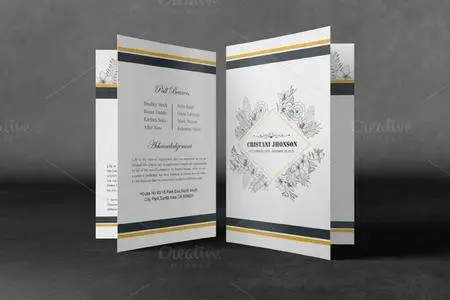 CreativeMarket - Printable Funeral Program Template