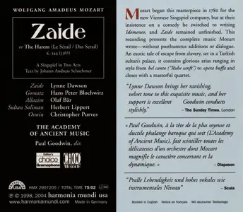 Paul Goodwin, Academy of Ancient Music - Wolfgang Amadeus Mozart: Zaïde (2004)