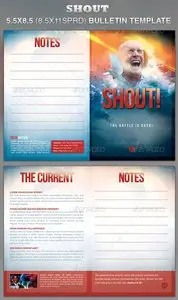GraphicRiver Shout Church Bulletin Template