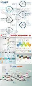 Vectors - Timeline Infographics 44