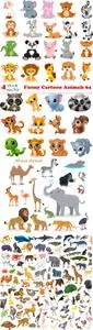 Vectors - Funny Cartoon Animals 64