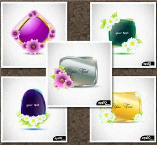 Frames with Spring Flowers