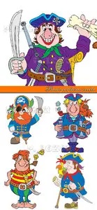 Pirate cartoons vector