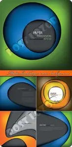 Multicolored layers vector background