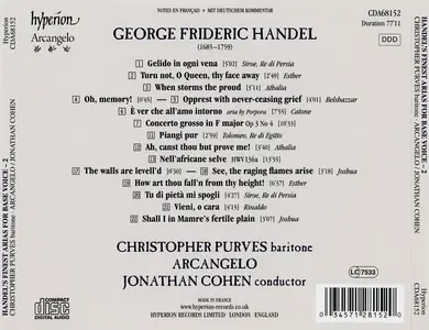 Christopher Purves, Jonathan Cohen, Arcangelo - Handel's Finest Arias for Base Voice, Vol. 2 (2018)