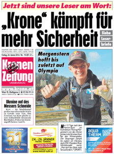 Kronen Zeitung, 24. Januar 2014
