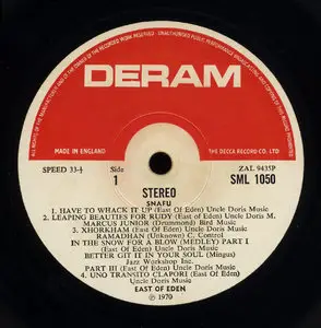 East of Eden - Snafu (Deram 1970) 24-bit/96kHz Vinyl Rip