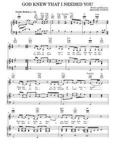 God Knew That I Needed You - DICK and MELODIE TUNNEY (Piano-Vocal-Guitar)