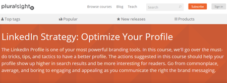 Pluralsight - LinkedIn Strategy: Optimize Your Profile (2015)