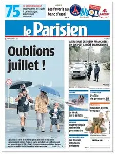 Le Parisien + cahier Paris - Mardi 2 aout 2011